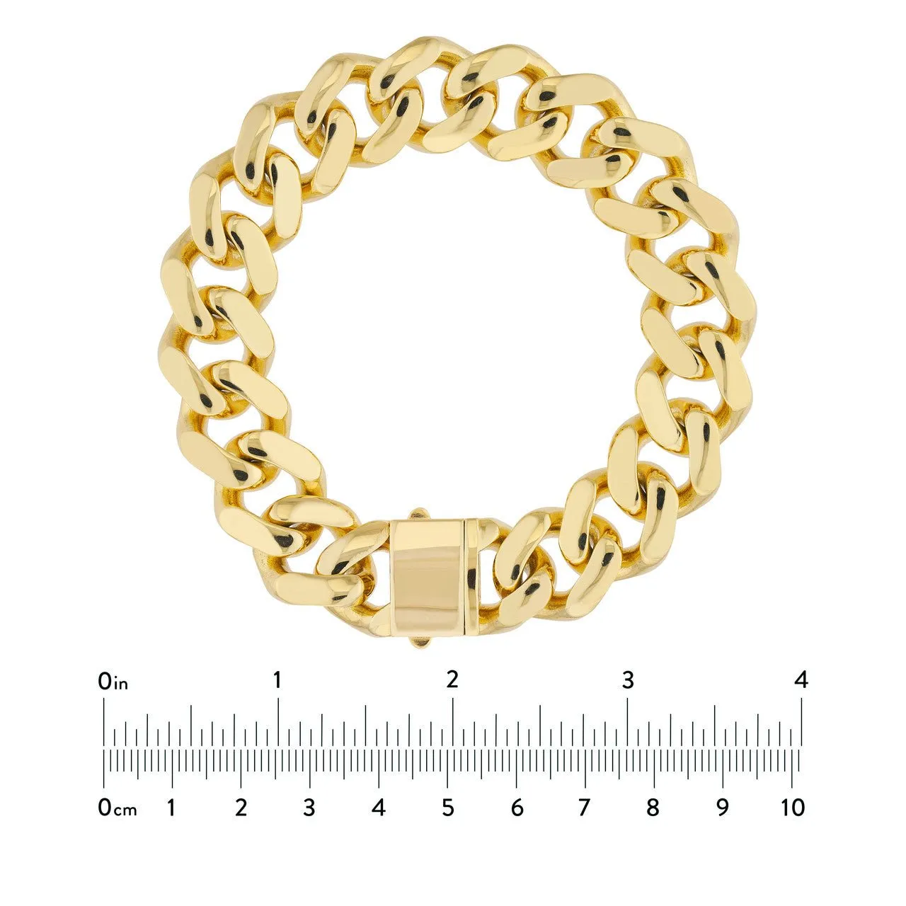 14K Gold 17.80MM Miami Cuban Chain Bracelet
