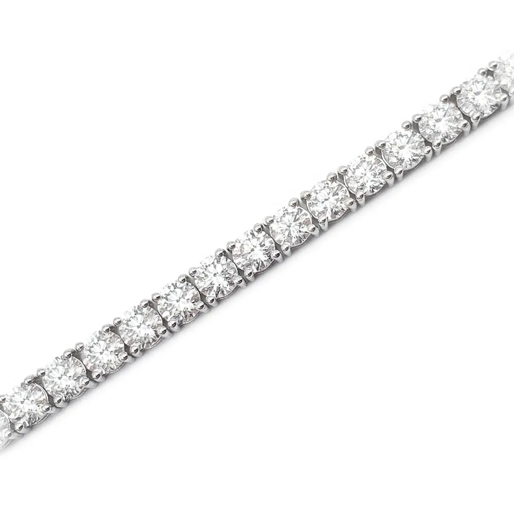 14K White Gold Diamond Tennis Bracelet (8.70 Ct T.W.)