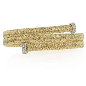 18K Gold Wrap Bracelet with Diamonds