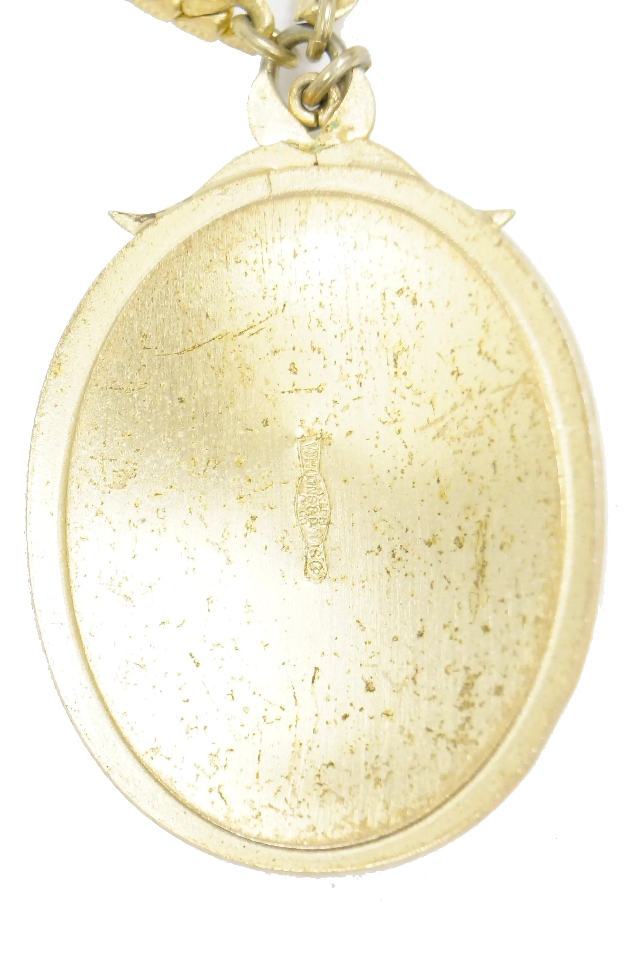 1970s Whiting & Davis Egyptian Revival Isis Cameo Necklace and Bracelet