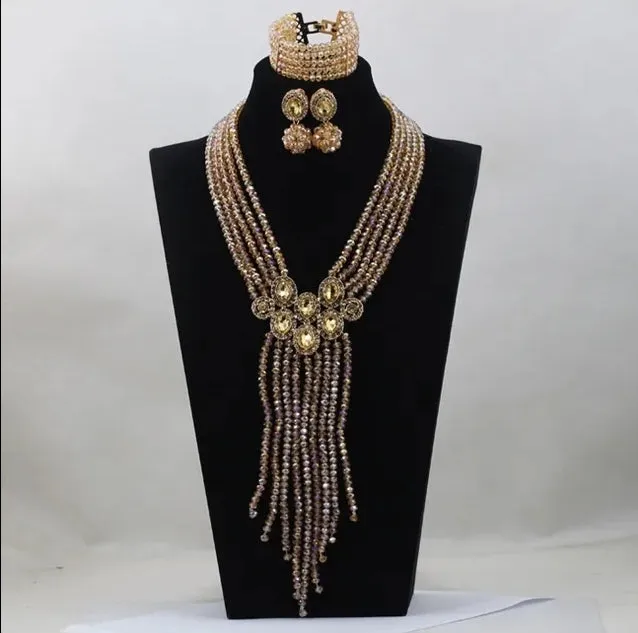 3 pcs set crystal beads