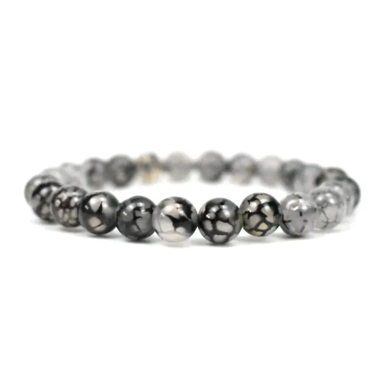 8mm Natural Turquoise Beaded Bracelet