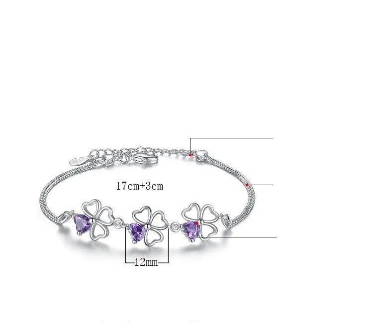 Amethyst Heart-shaped Hand Jewelry For Ladies
