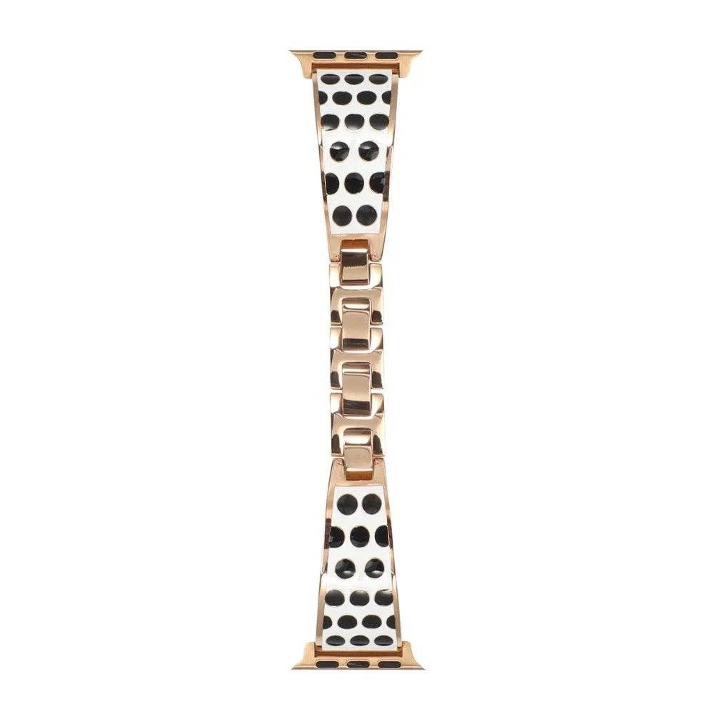 Apple Watch (45mm) chain splicing stainless steel watch strap - Black Spot