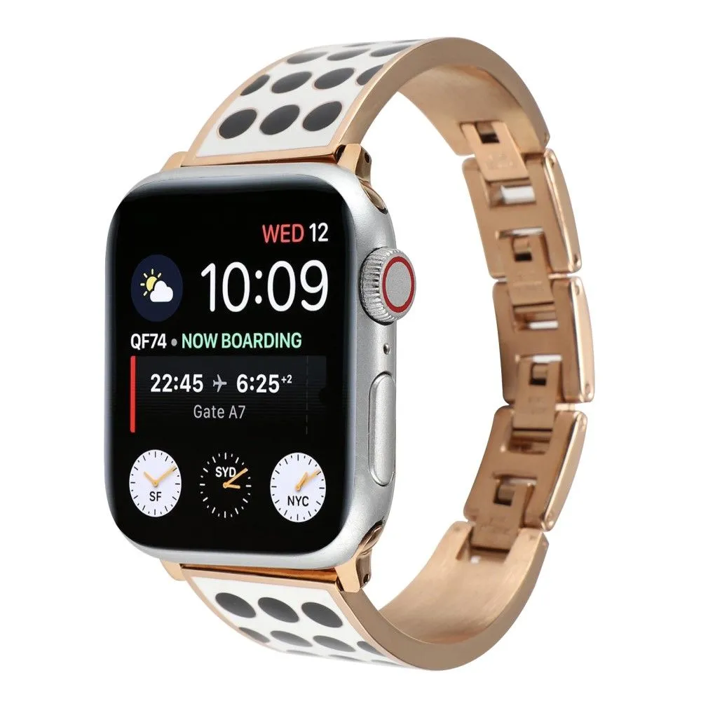 Apple Watch (45mm) chain splicing stainless steel watch strap - Black Spot