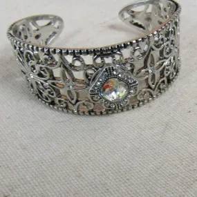 Bangle Cuff  Bracelet Rhinestone Accent