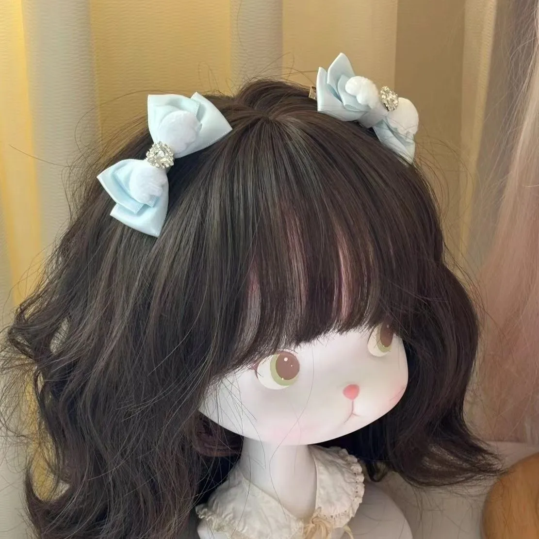 Bow hairpin lolita headdress double ponytail clip