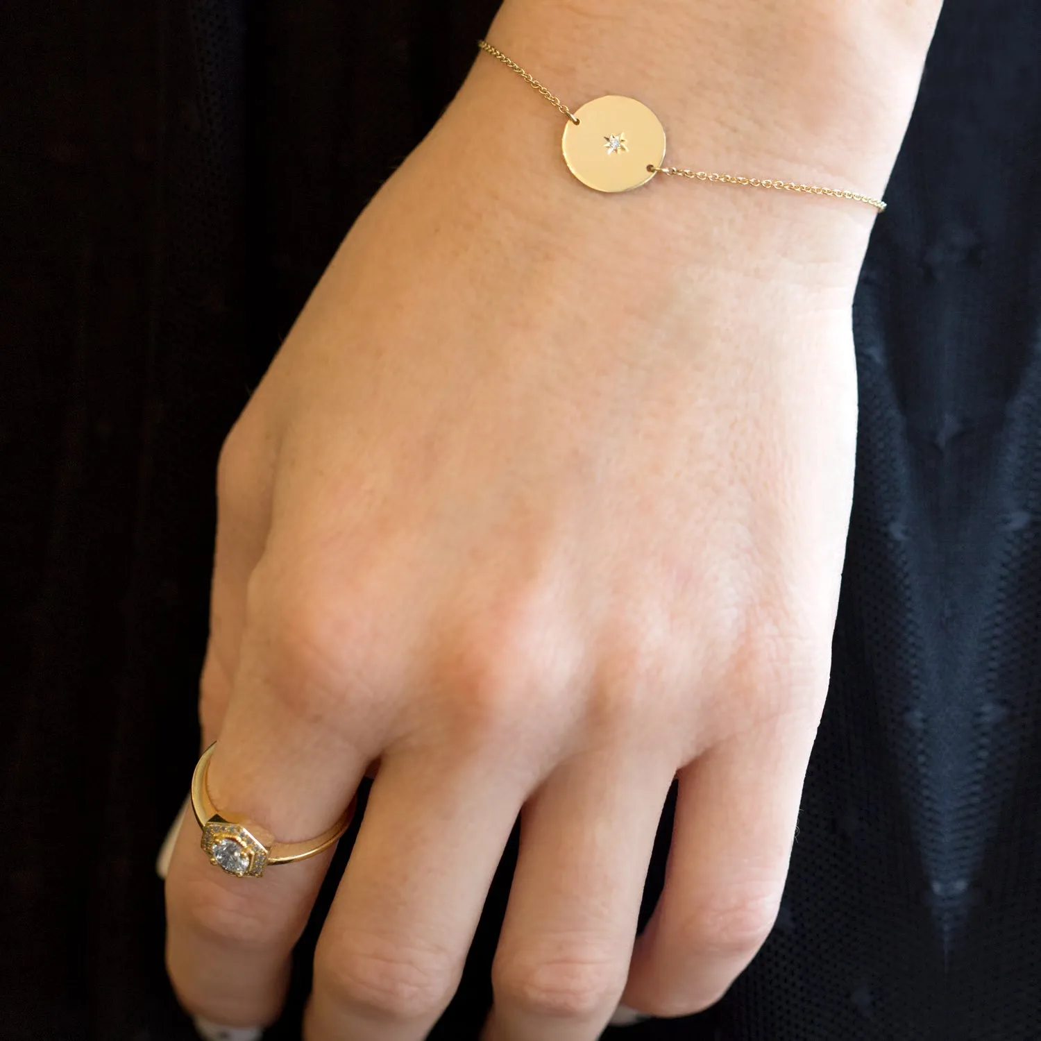Chiara Gold Bracelet Diamond Star Setting