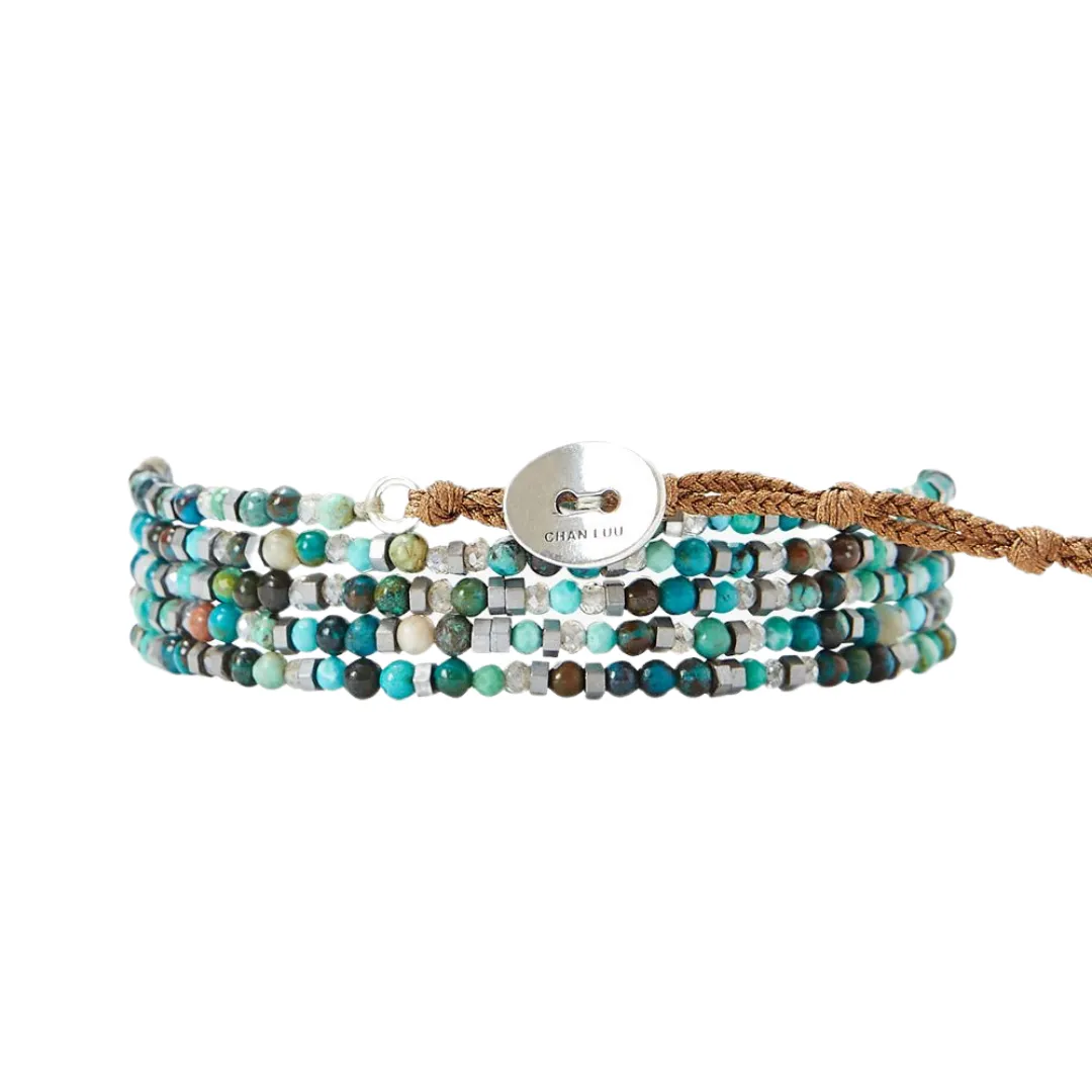 Chrysocola Mix Wrap Bracelet