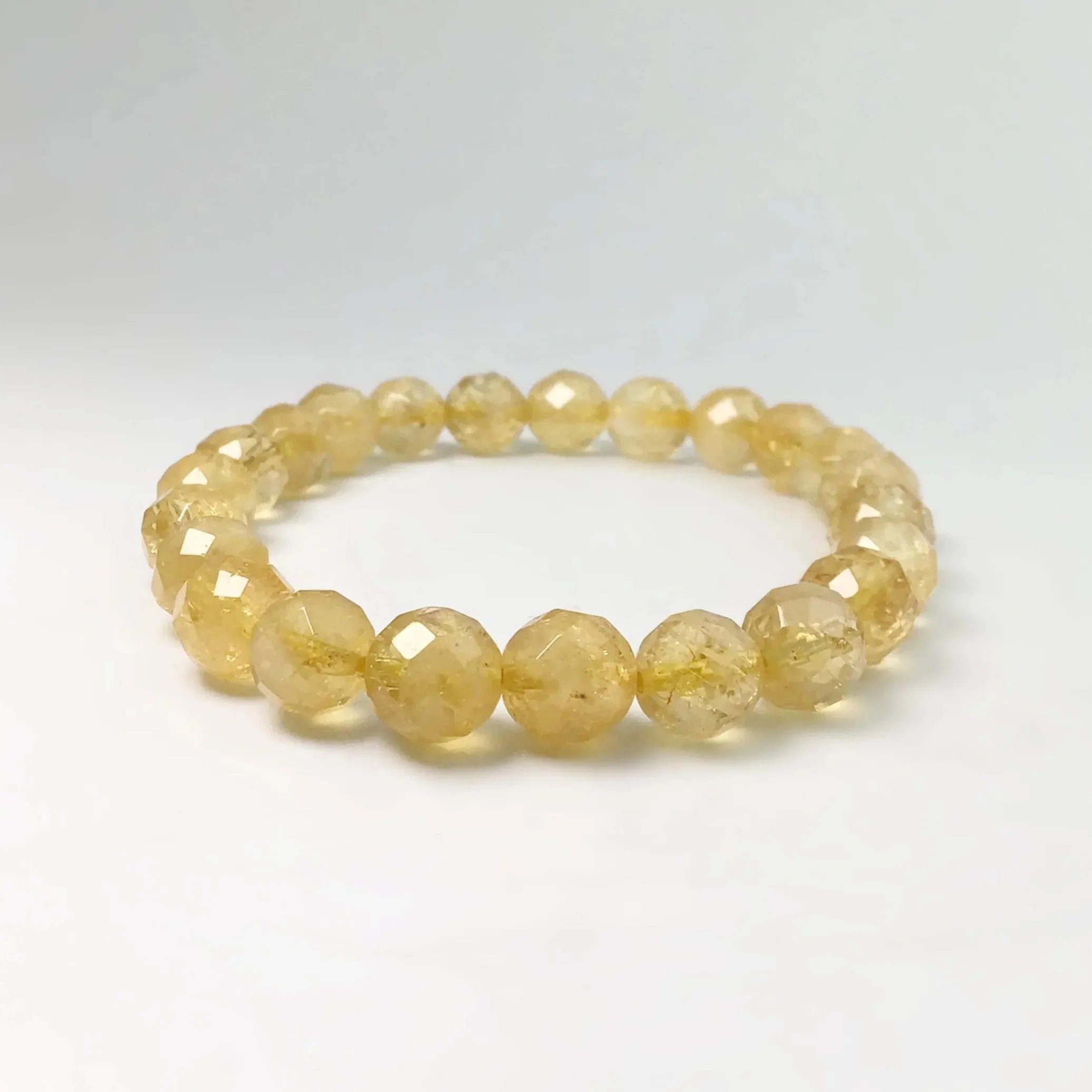 Citrine Faceted Beaded Bracelet