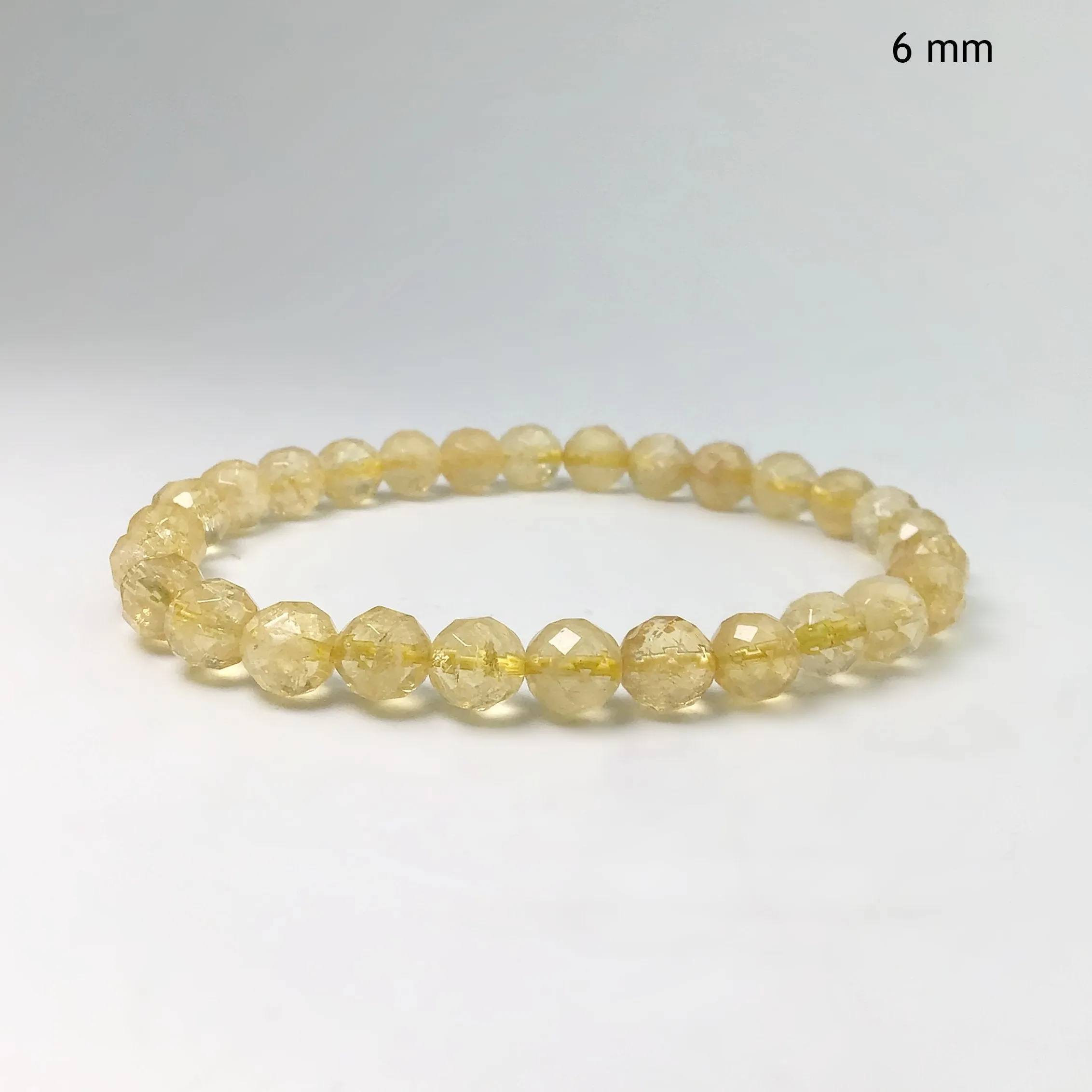 Citrine Faceted Beaded Bracelet