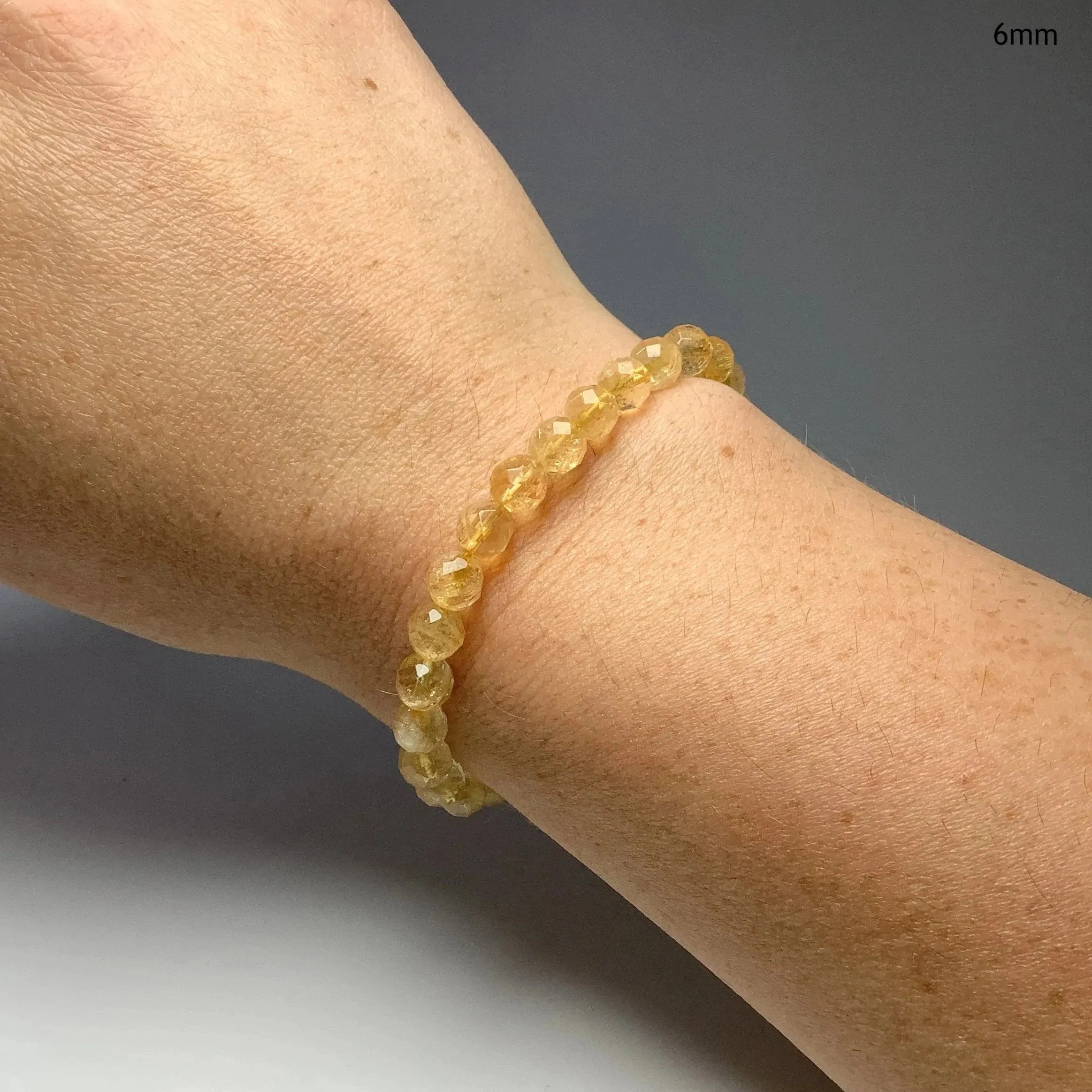 Citrine Faceted Beaded Bracelet