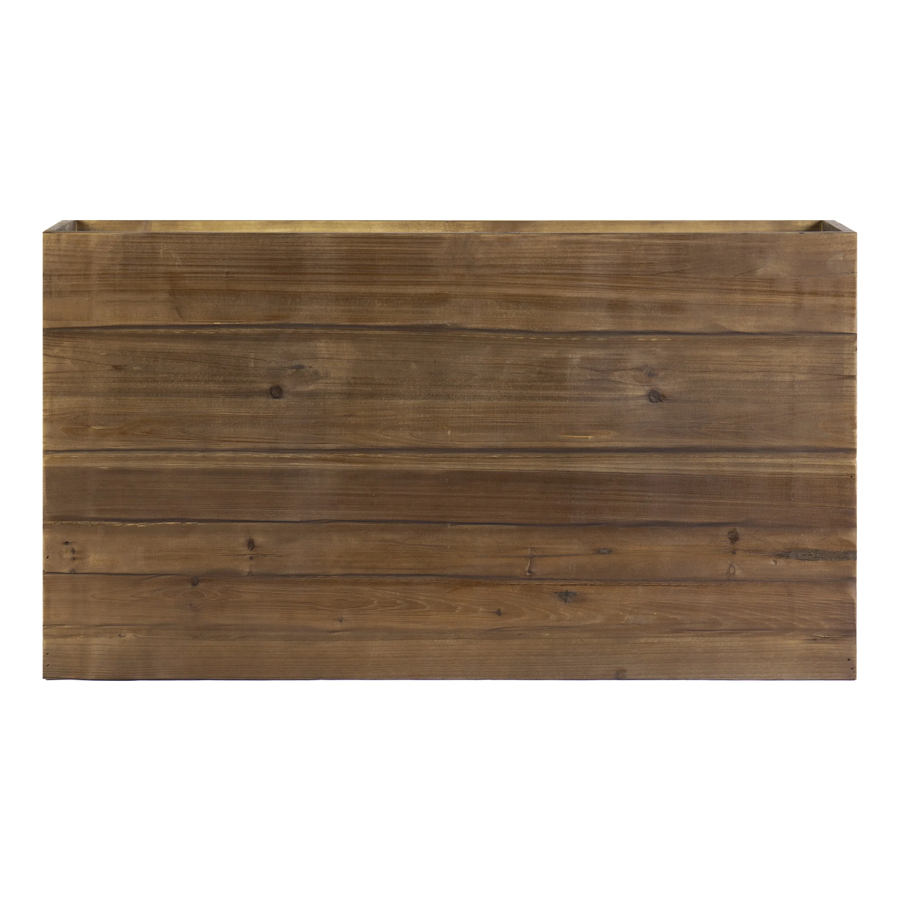 Clive 42 Inch Reclaimed Wood Rectangular Farmhouse Coffee Table With Storage, Iron Legs, Natural Brown By The Urban Port