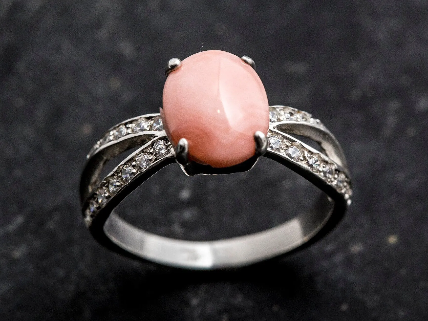 Coral Ring - Pink Promise Ring - Classy Vintage Ring
