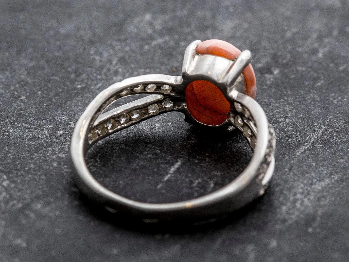 Coral Ring - Pink Promise Ring - Classy Vintage Ring