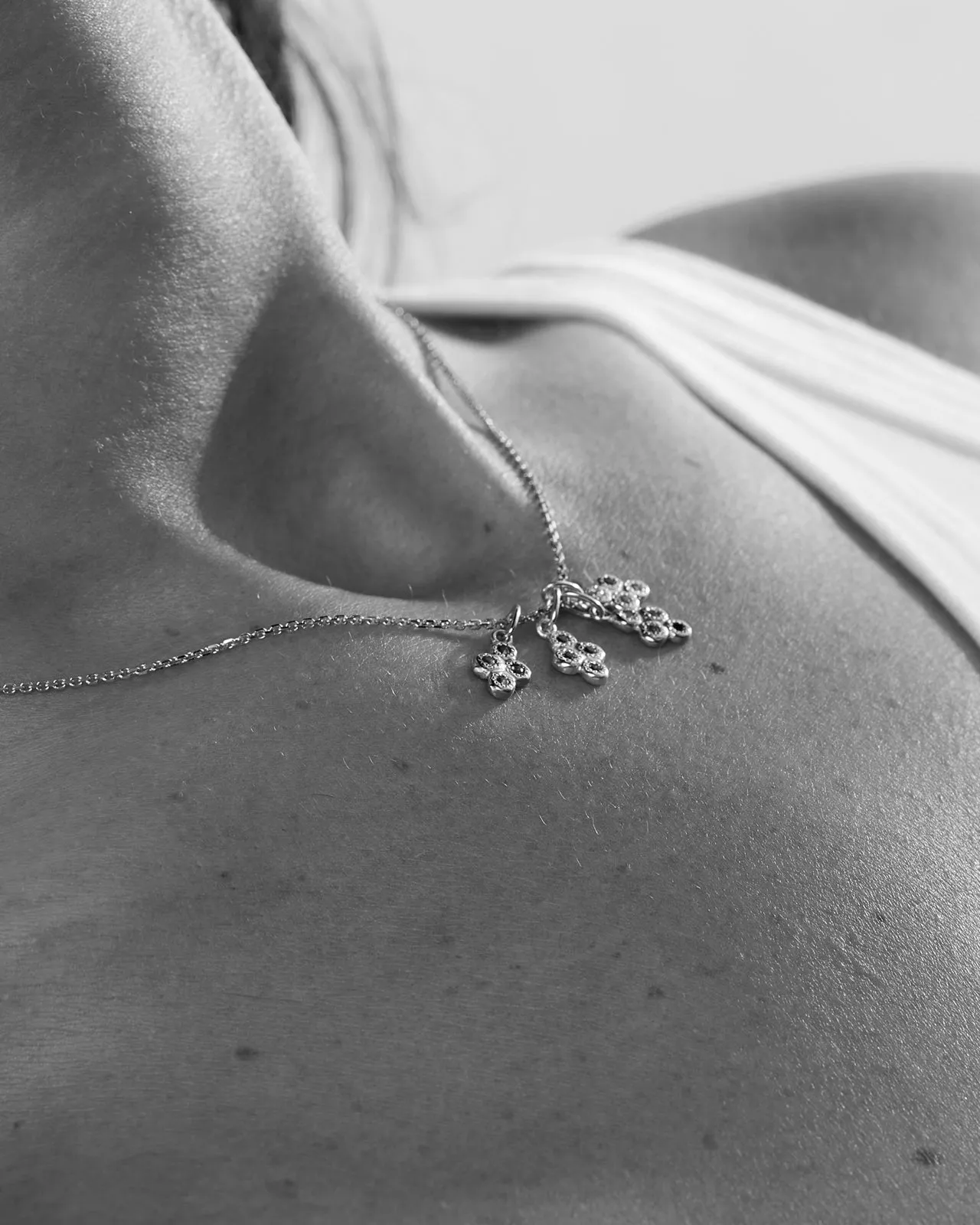 Cross Stone Pendant | Rose Gold