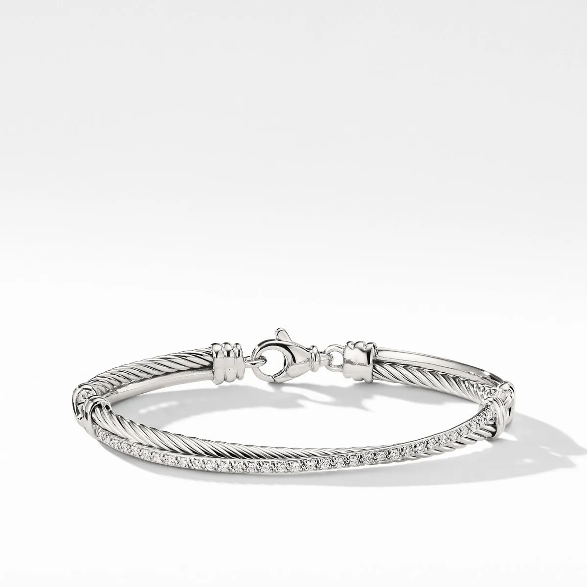 Crossover Bracelet with Diamonds