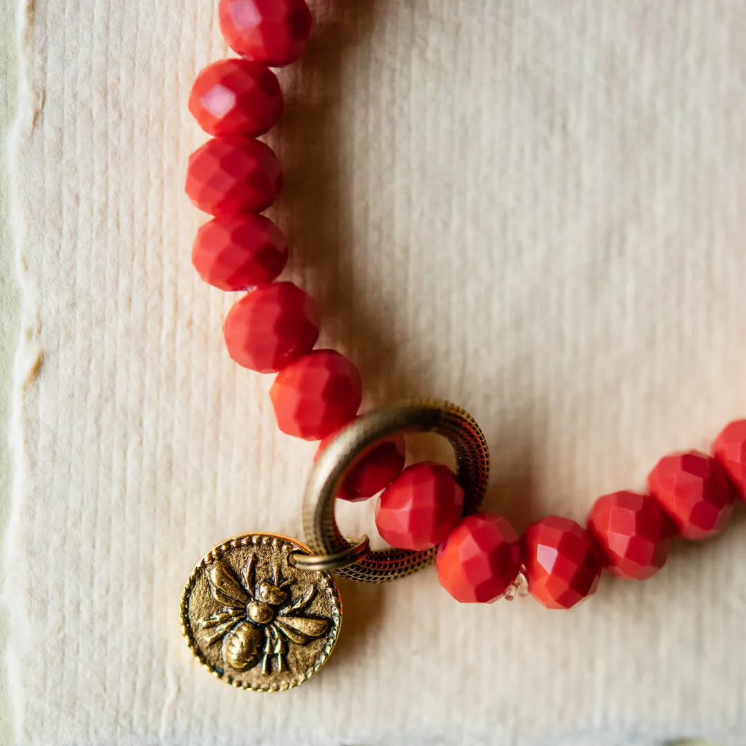 Crystal Bangle   Bee Charm