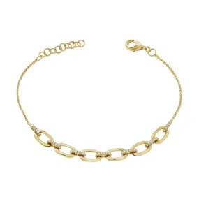 Diamond Rondell Oval Link Bracelet
