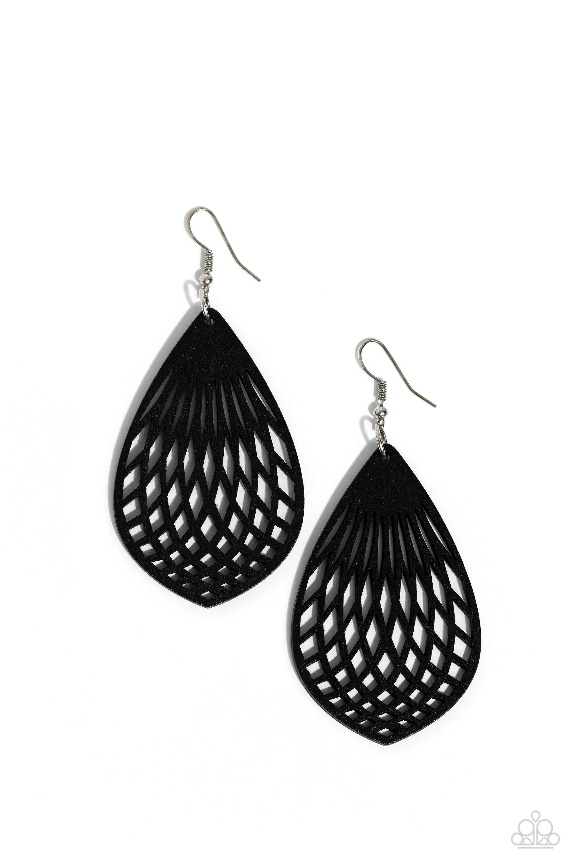 Earrings Caribbean Coral - Black Wood E2300