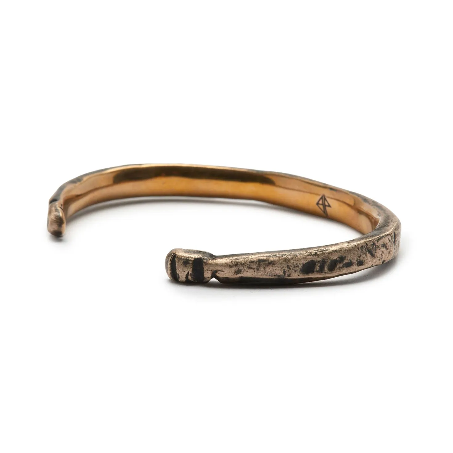 Etched Mixed Metal Buck Cuff (Large)