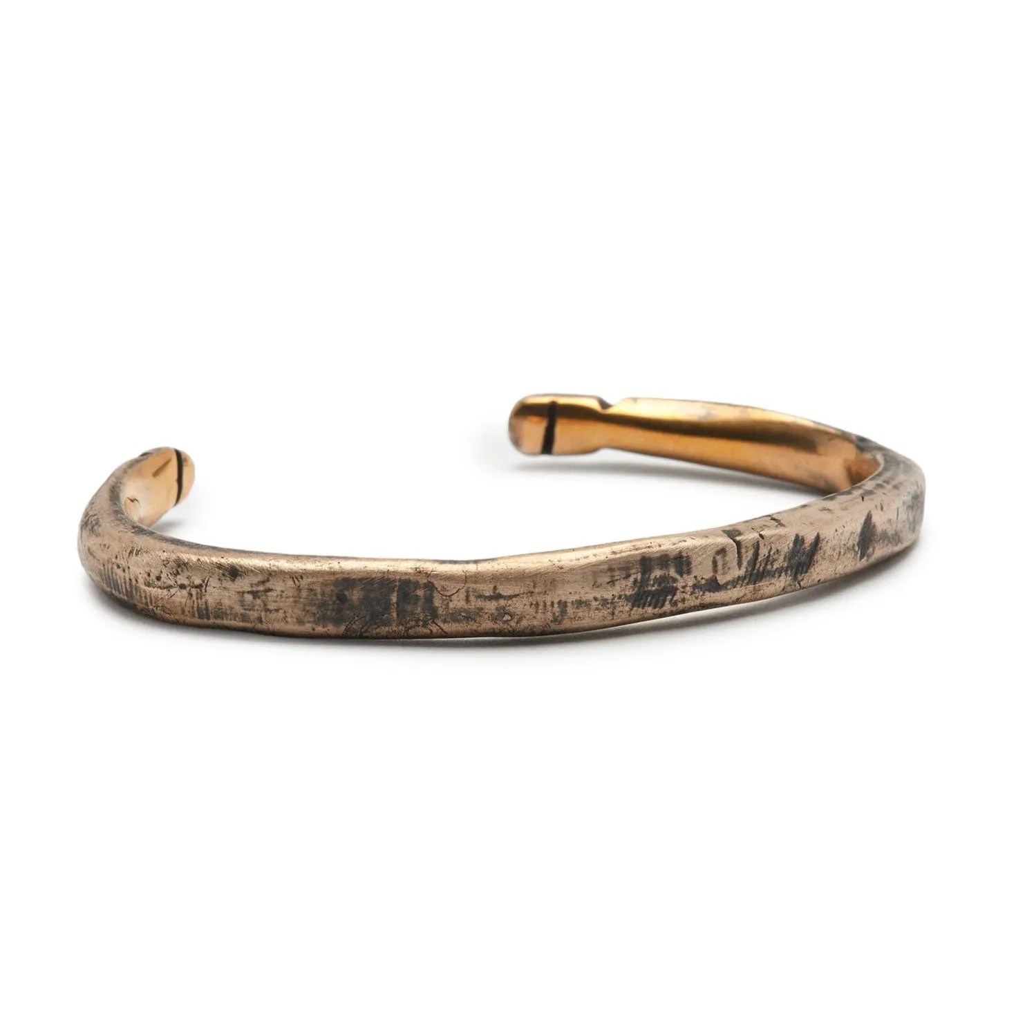 Etched Mixed Metal Buck Cuff (Large)