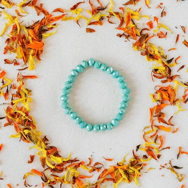 Faceted Glass Crystal Bangle