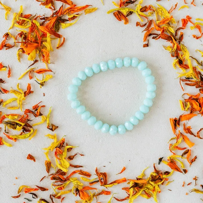 Faceted Glass Crystal Bangle