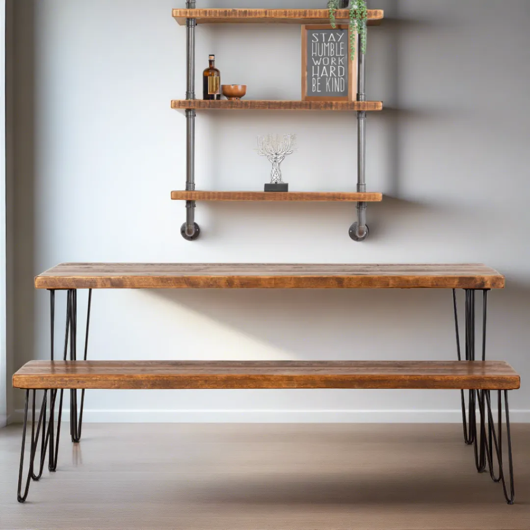 Fairfield Industrial Dining Table - Hairpin Legs