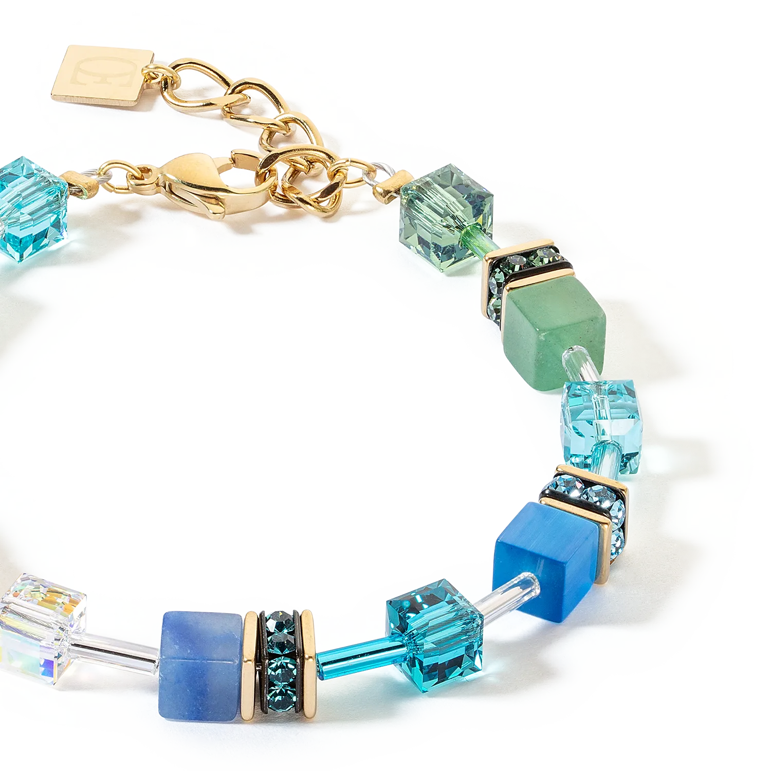GeoCUBE® Iconic Precious bracelet green-turquoise