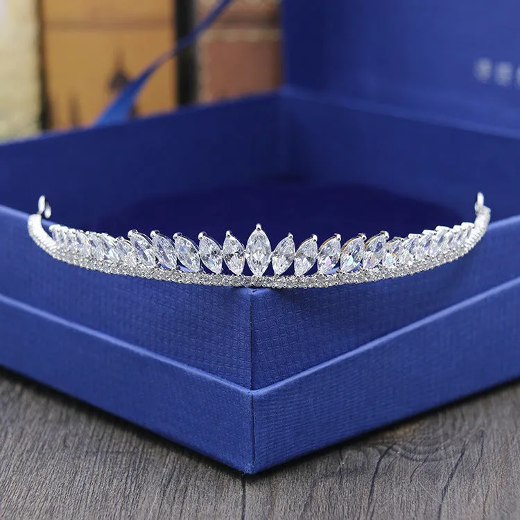 Glitzy Stately Zircon Tiara