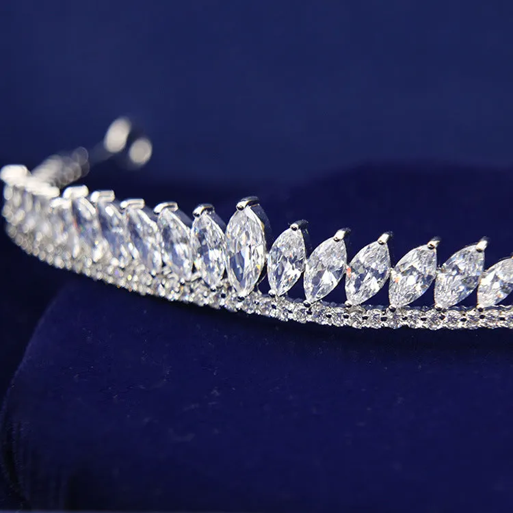 Glitzy Stately Zircon Tiara