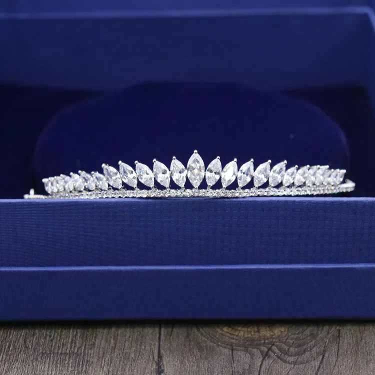 Glitzy Stately Zircon Tiara