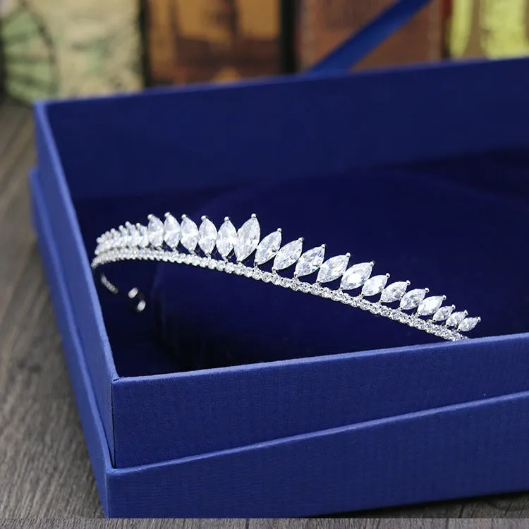Glitzy Stately Zircon Tiara