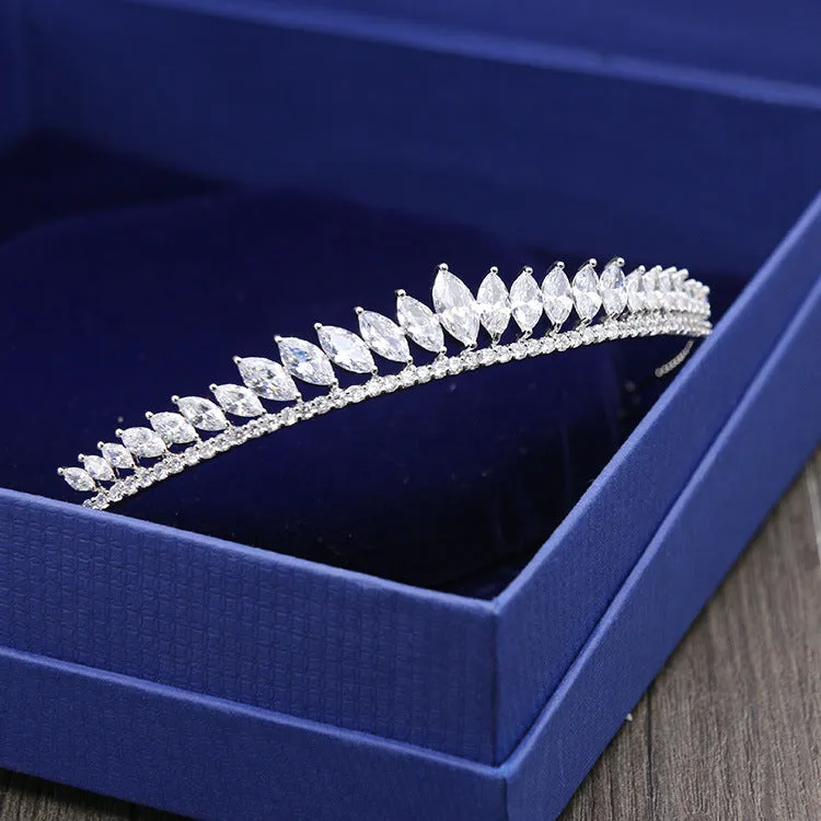Glitzy Stately Zircon Tiara