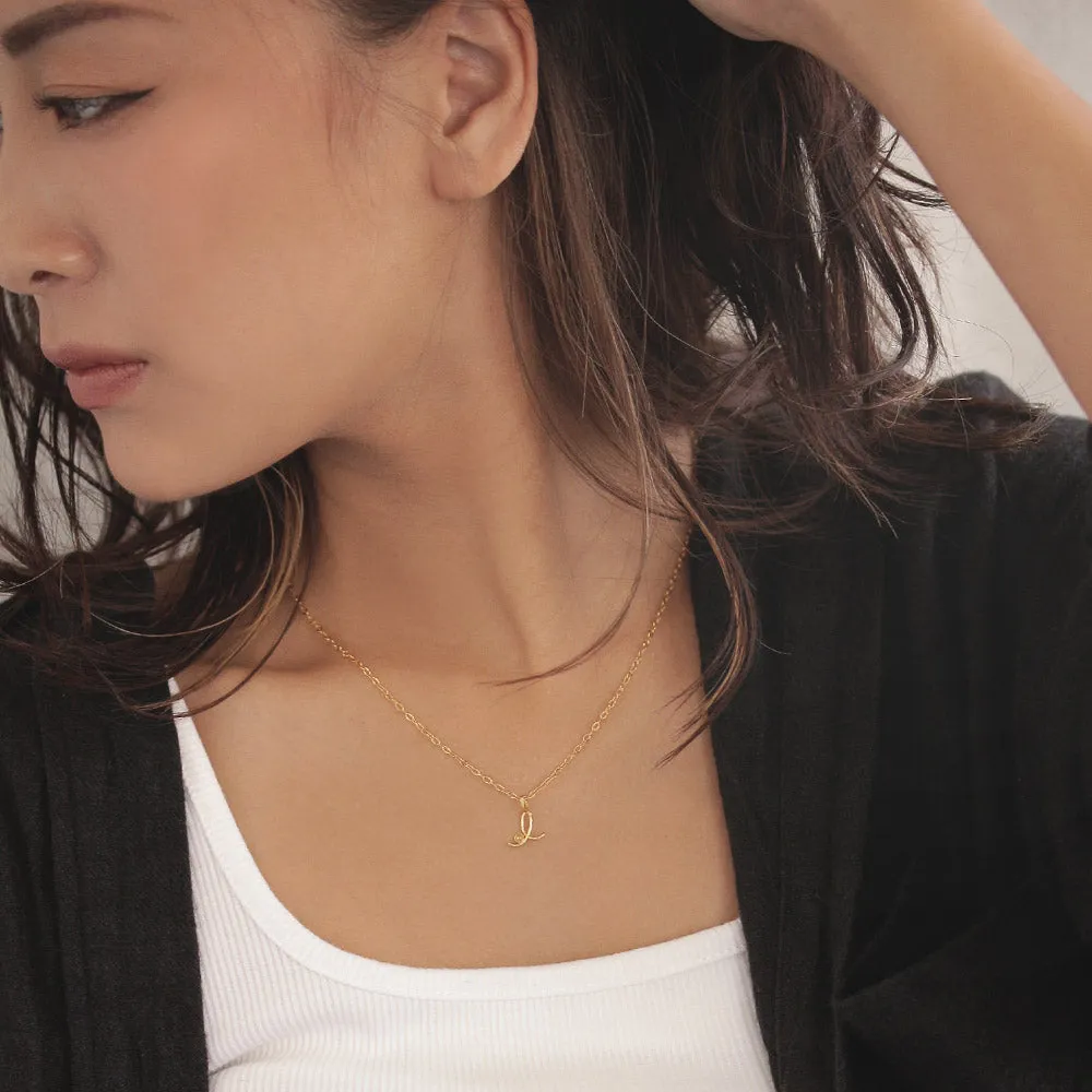 Gold Tone Loop Necklace Charm