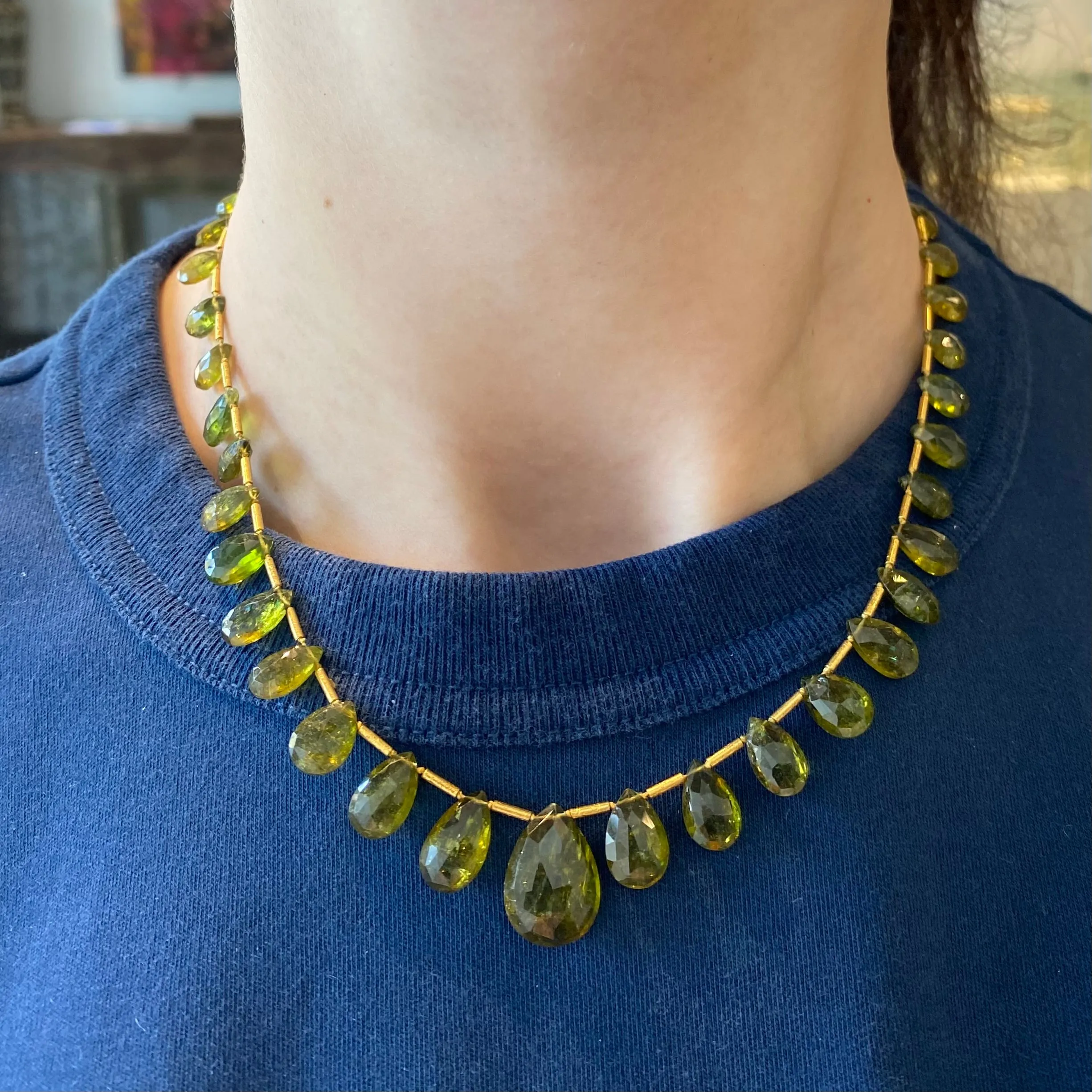 Graduated Peridot Necklace