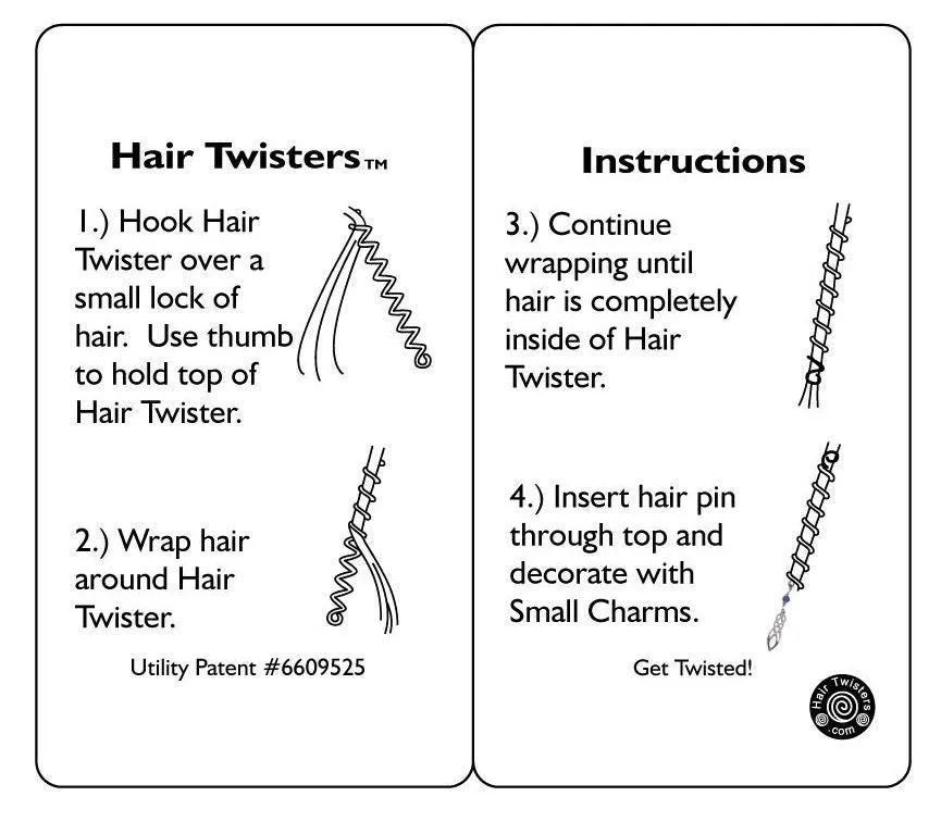Hair Twister Gun Black - 6" Mini Hair Wrap