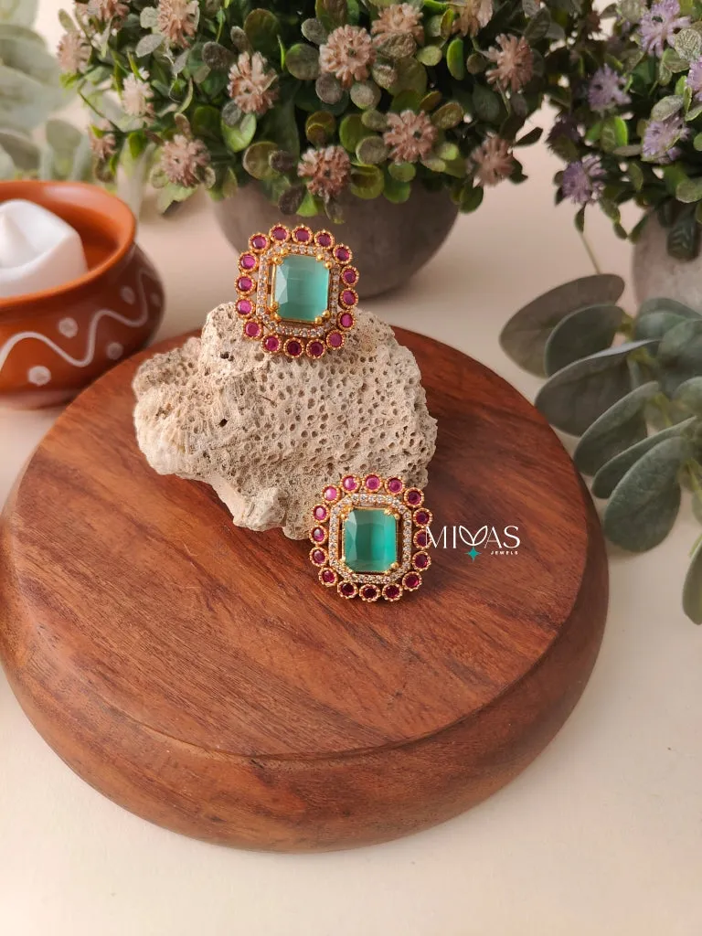 Hamsa - Pastel Blue Stud