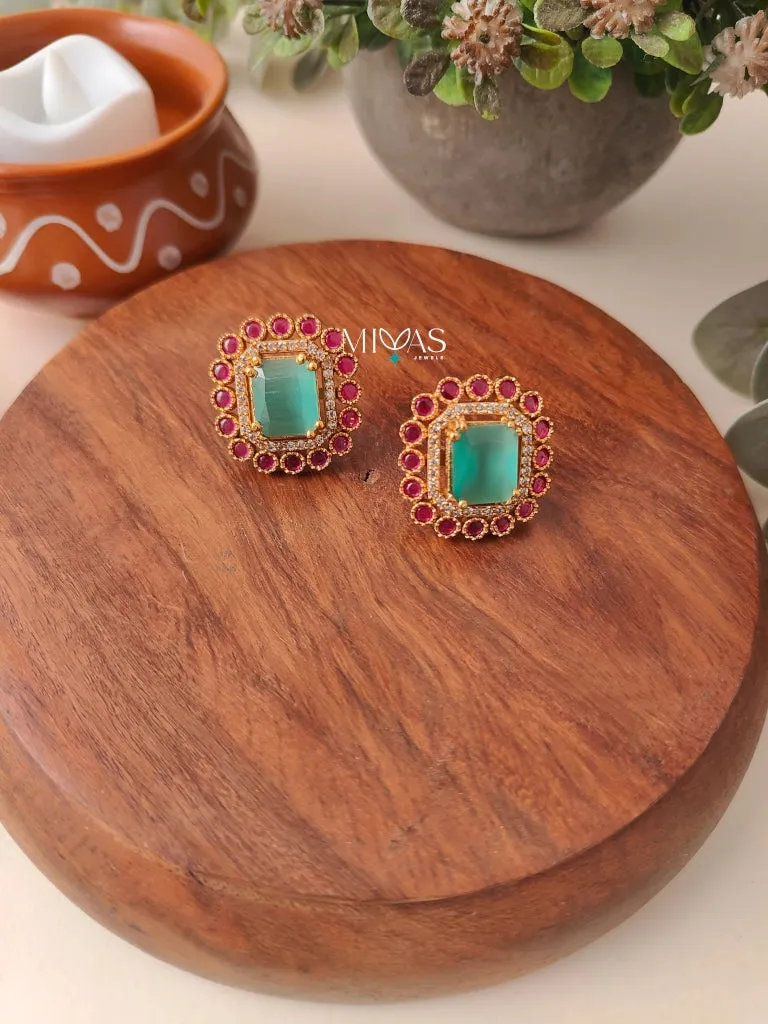 Hamsa - Pastel Blue Stud