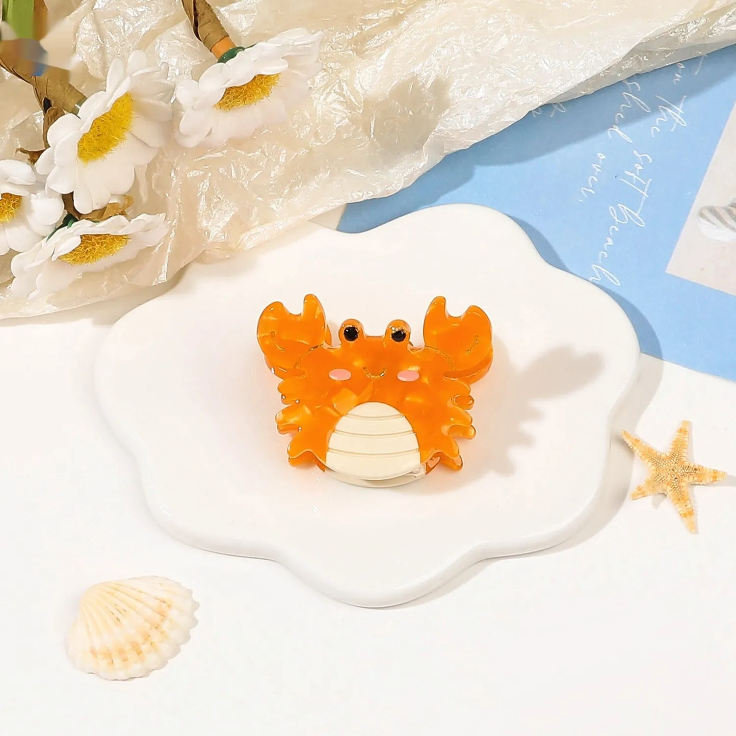 Handmade Acetic Acid Small Hair Clip Marine Life