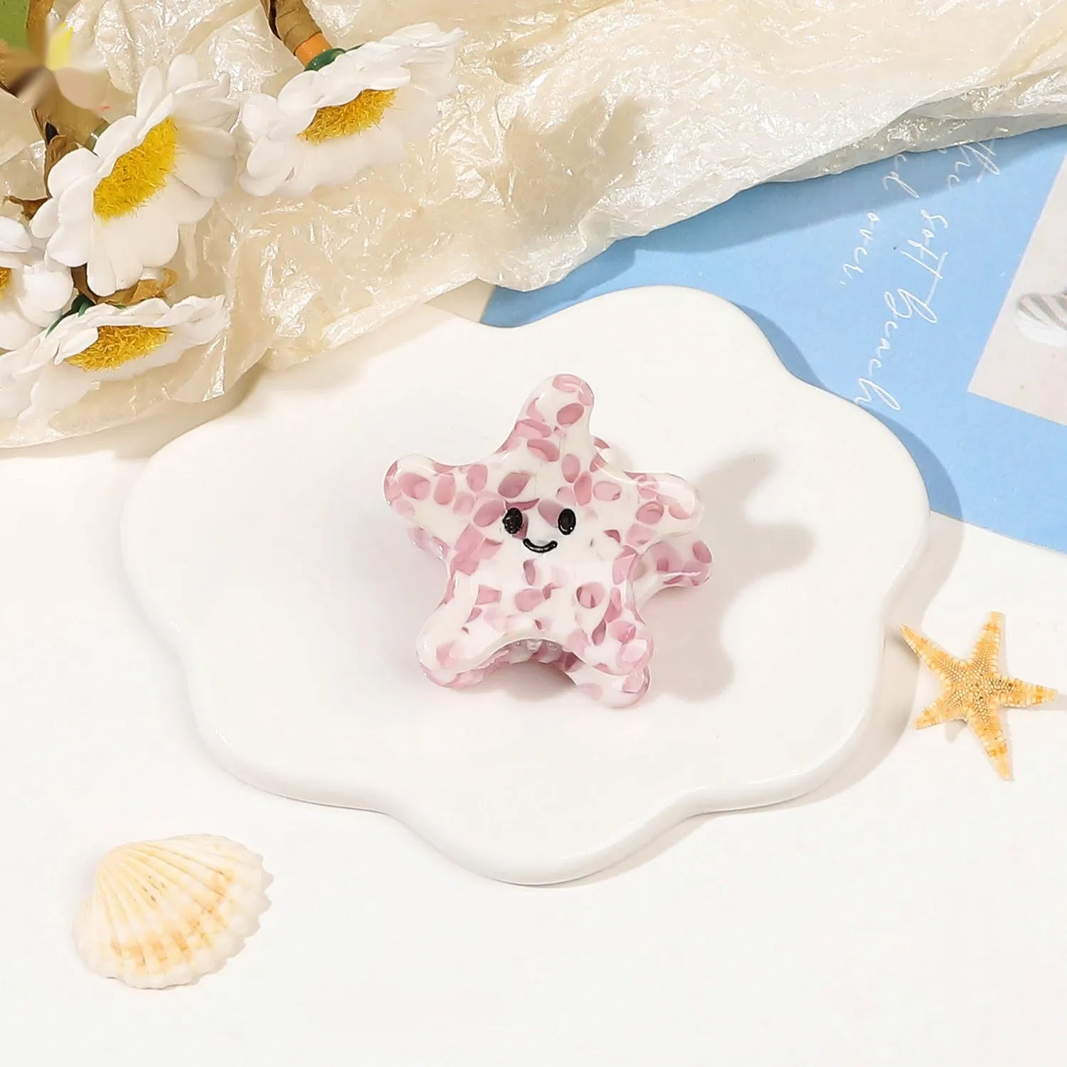 Handmade Acetic Acid Small Hair Clip Marine Life