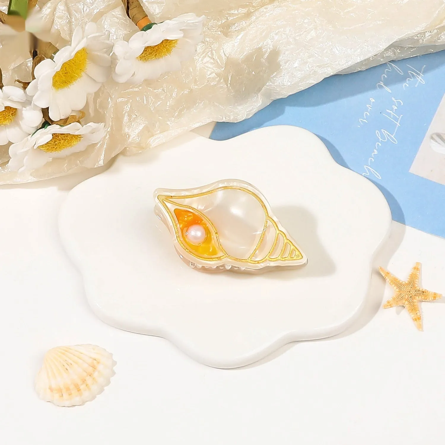 Handmade Acetic Acid Small Hair Clip Marine Life