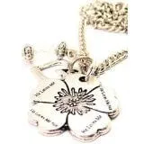 He Loves Me He Loves Me Not Flower Necklace with Small Heart