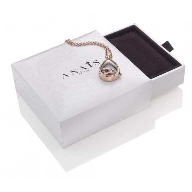 Hot Diamonds Anais Rose Gold Plated Sterling Silver Double Heart Charm AC014