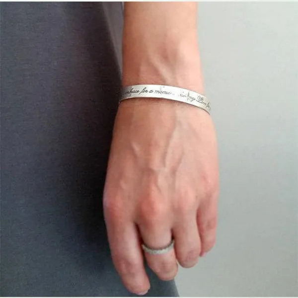 ID initials hidden message bracelet
