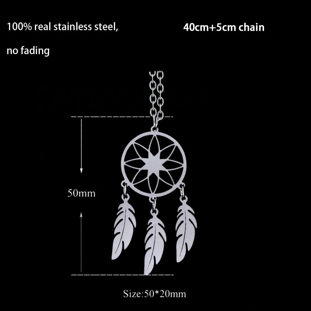 Indian Mandala Lotus Dream Catcher Necklace