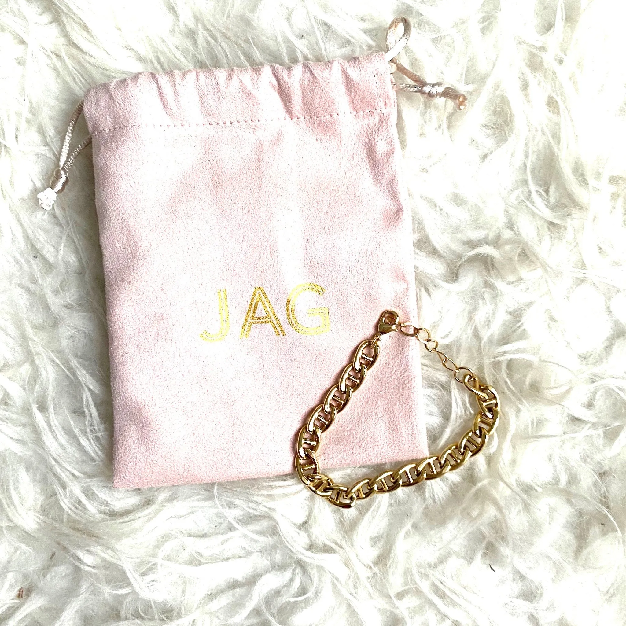 Jag Gold Chain Link Bracelet