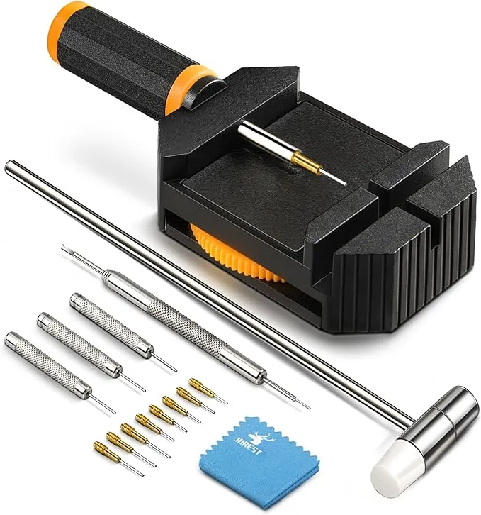 JOREST Watch Link Removal Kit, Watch Band Repair Tool for Strap Adjustment, Bracelet Chain Pin Remover, Watch Adjuster, Watch Hammer, Punch Pins