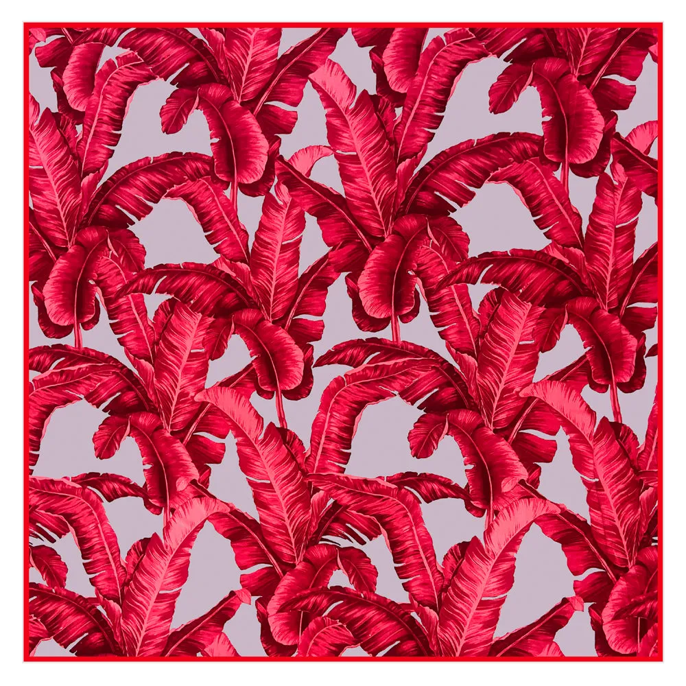 Jungle – Red / Grey Palm Scarf (Red)